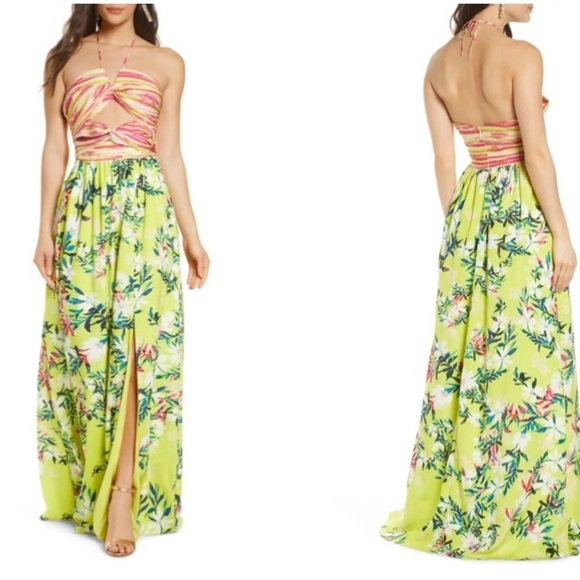 🔥SALE🔥 One33 Social Two Print twist top maxi dress NWT - Picture 4 of 16